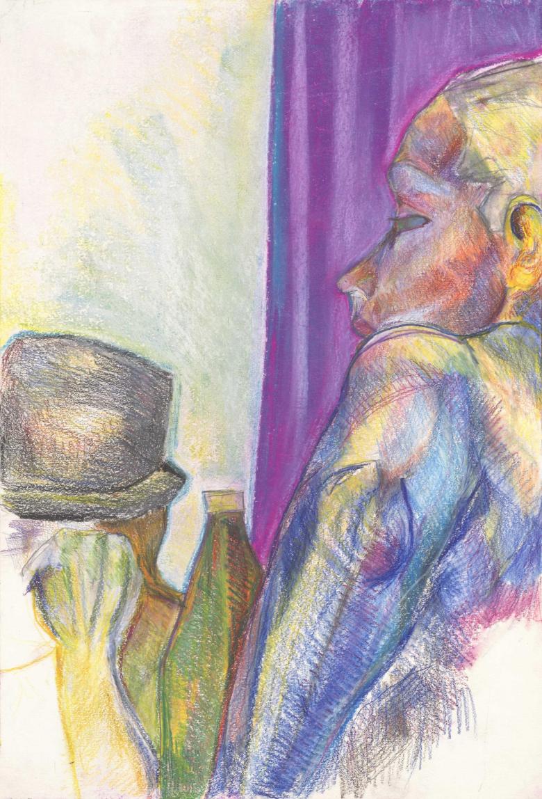 Girl with Hot. Pastel, pencil and ink on artist paper. 22 x 15 in (56 x 38 cm). Fig. 122