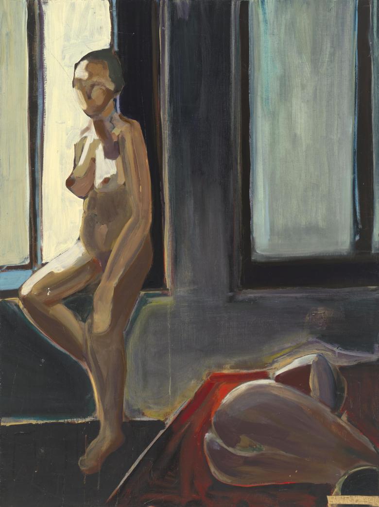 Woman at the Window. Acrylic on wood. 48 x 36 in (121.5 x 91 cm). F.003