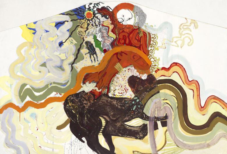 Lila. Mixed media on art paper, 35 x 52 in (90 x 132 cm). Fig. 178