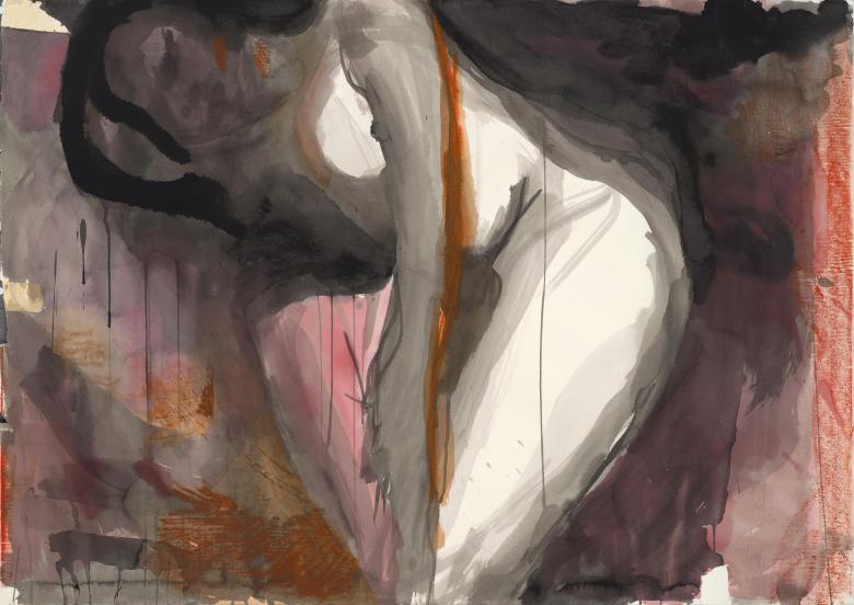 Woman in Rose. Ink on high quality acid-free art paper, 29.5 x 41.5 in (75 x 105cm) Fig. 310