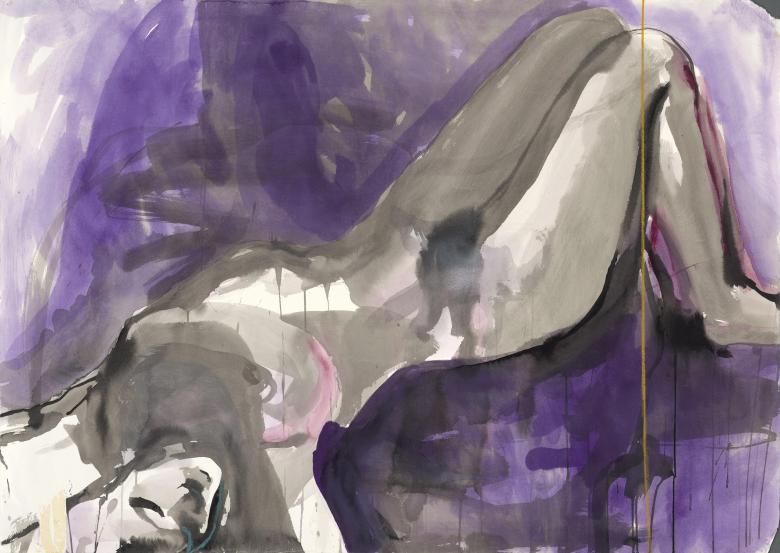 Woman in Rose. Ink on high quality acid-free art paper, 29.5 x 41.5 in (75 x 105cm) Fig. 309