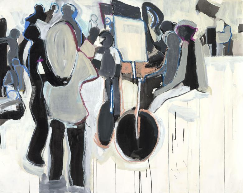 Crowd. Mixed media on high quality cotton paper, 38.5 x 48 in (97.5 x 121.5 cm). Fig. 312