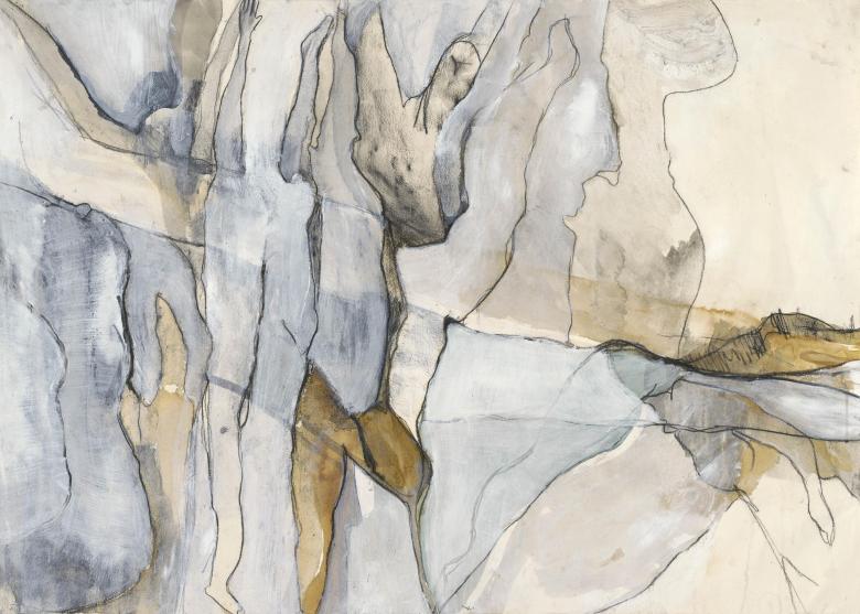 Gathering. Watercolor, sumi ink, graphite on high quality acid-free art paper. 29.5 x 41 in (75 x 104 cm). Fig. 006