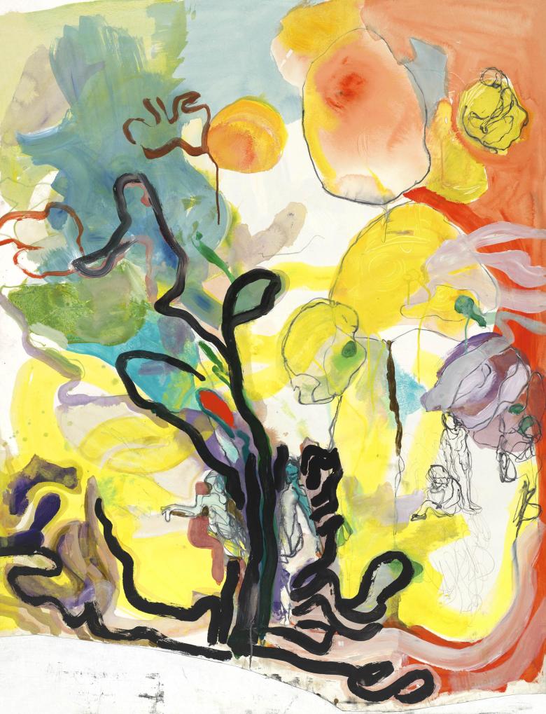 Alice. Mixed media on paper, 54.3x41.7in - 138x106 cm. Fig. 272