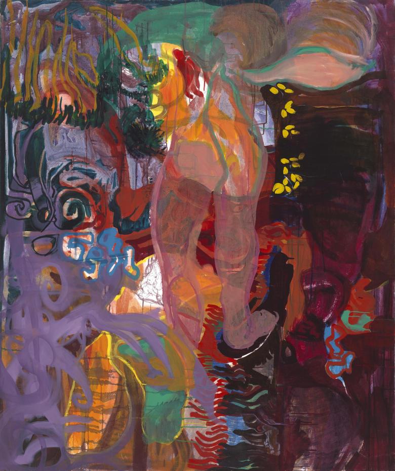 Painted by Ariane and Oliver de Lantsheere. Acrylic on canvas. 72 x 61 in (184 x 155 cm). F056