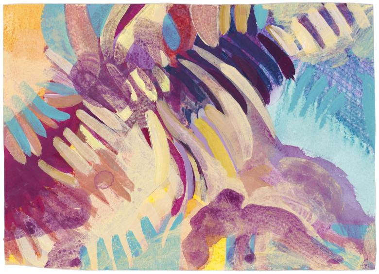 Gouache and graphite on paper. 22.5 x 7 in (12.7 x 18 cm). Fig. 048