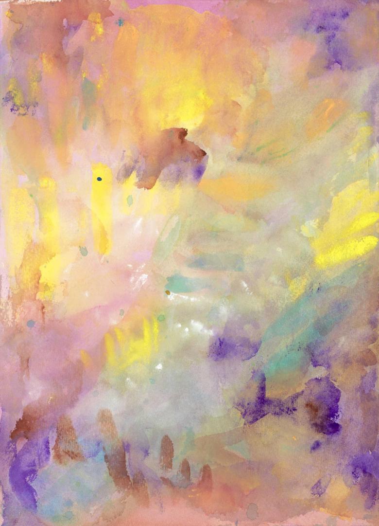 Composition with Yellow and Blue. Watercolor and gouache on artist paper, 14 x 10 in (35.9 x 26 cm). Fig. 109