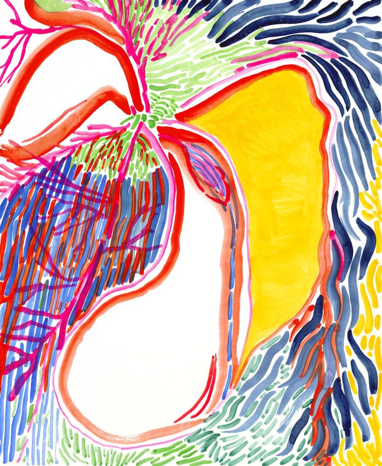 Gouache and pen on artist paper. 17 x 14 in (43 x 35.5 cm) Fig. 097