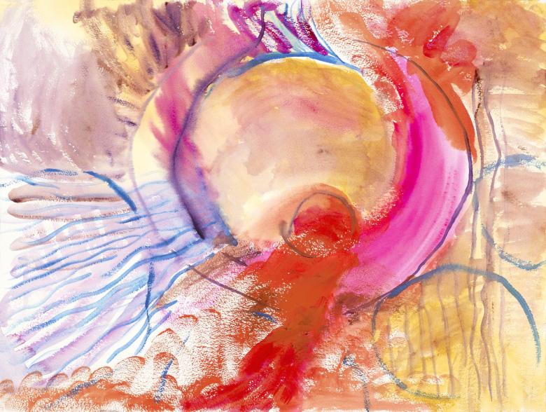 Mixed media on paper, 18 x 24 in (46 x 60.5 cm). Fig. 066