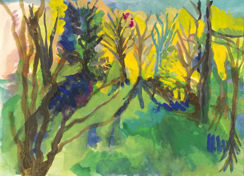 Landscape in Homestead. Gouache on high quality acid-free art paper, 9 x12.3 in (22.5 x 31.5 cm). Fig. 036