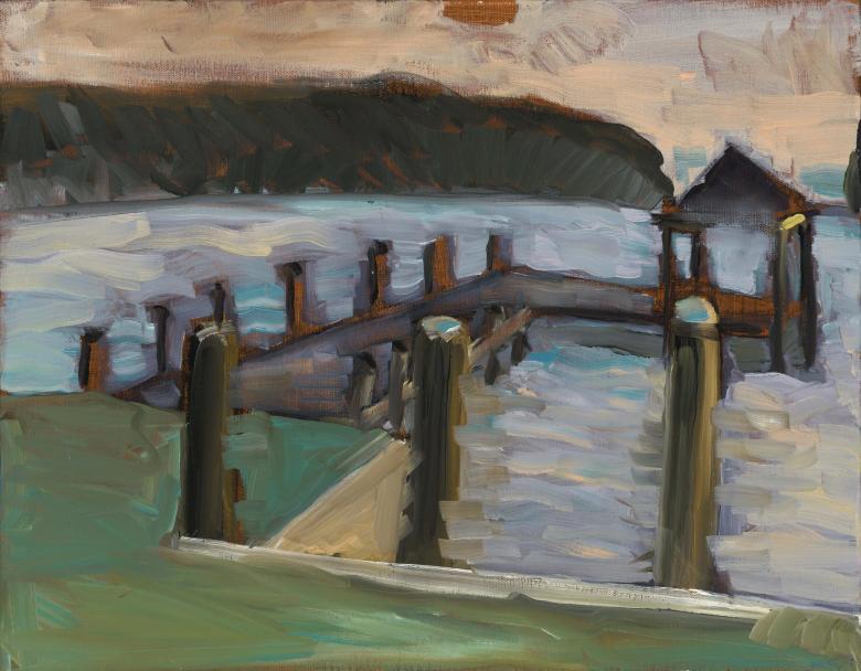 Sunset. Oil on canvas, 14 x 18 in (35.5 x 45 cm). Fig. 024