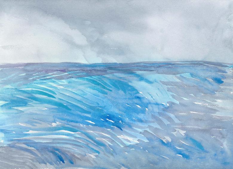 Hallandale Beach. Watercolor on high quality acid-free art paper, 10 x14 in (26 x 35.9 cm). Fig. 090