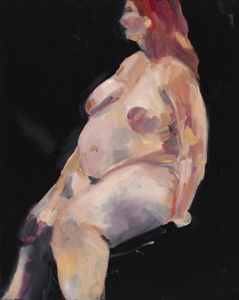 Seated Woman. Oil on canvas, 20 x 16 in (50 x 40 cm). Fig. 034