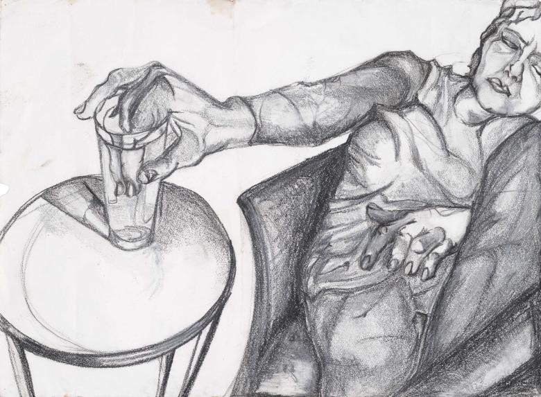 Woman. Charcoal and gouache on paper. 22 x 30 in (56 x 76 cm) Fig. 302