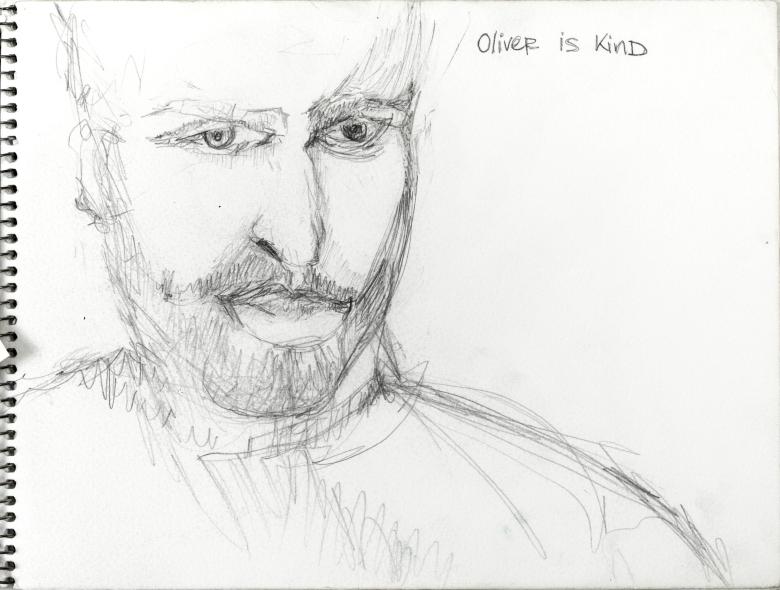 Oliver is Kind. Pencil on artist paper. 9 x 11.5 in (22.8 x 29 cm). Fig. 226