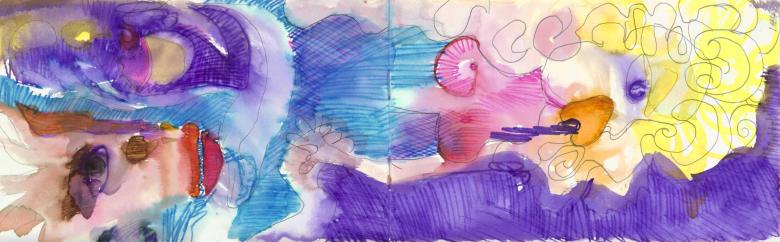 Sketchbook. Watercolor and pencil on artist paper, 5 x 16 in (13 x 41 cm). Fig. 144