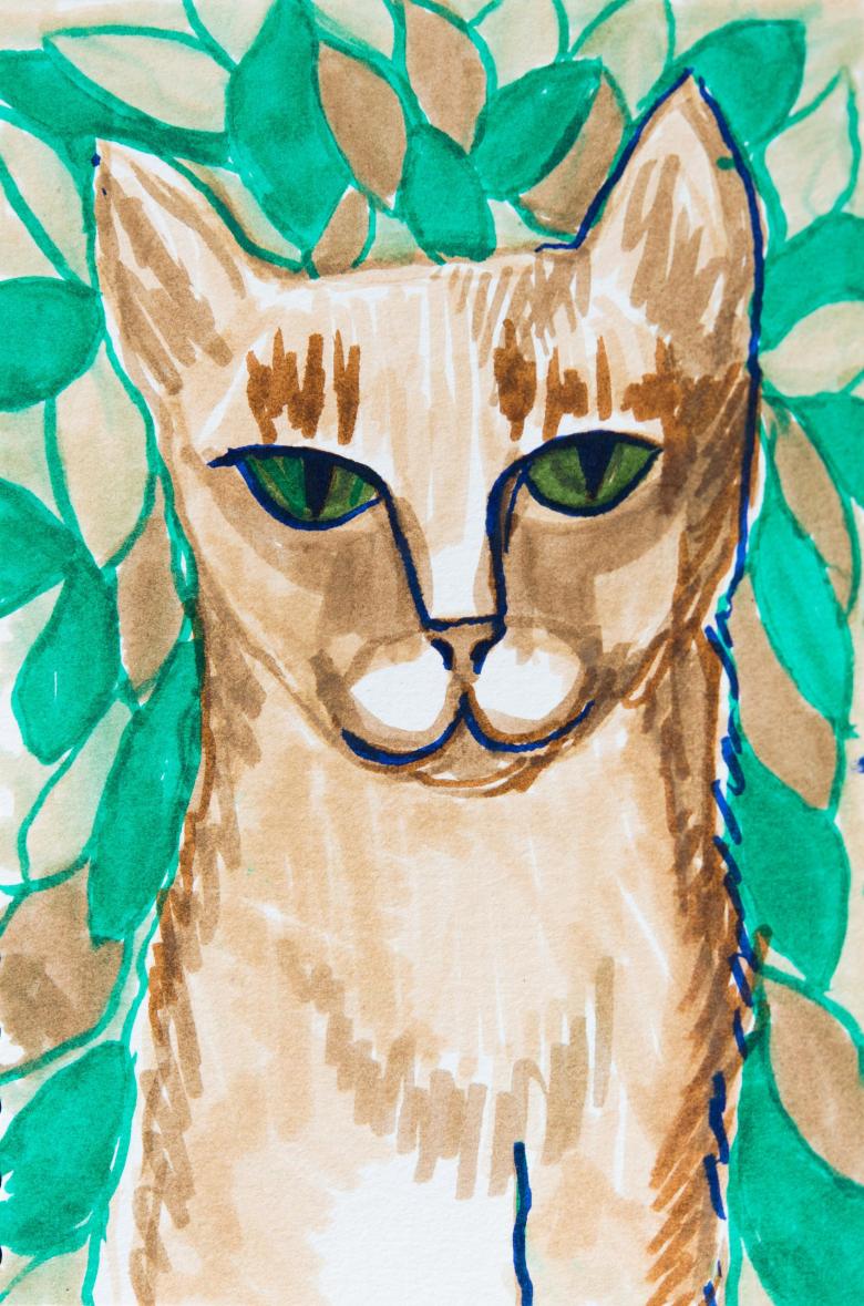 Maha. Marker on paper. 7 x 4.6 in (17.7 x 12 cm). Fig. 237