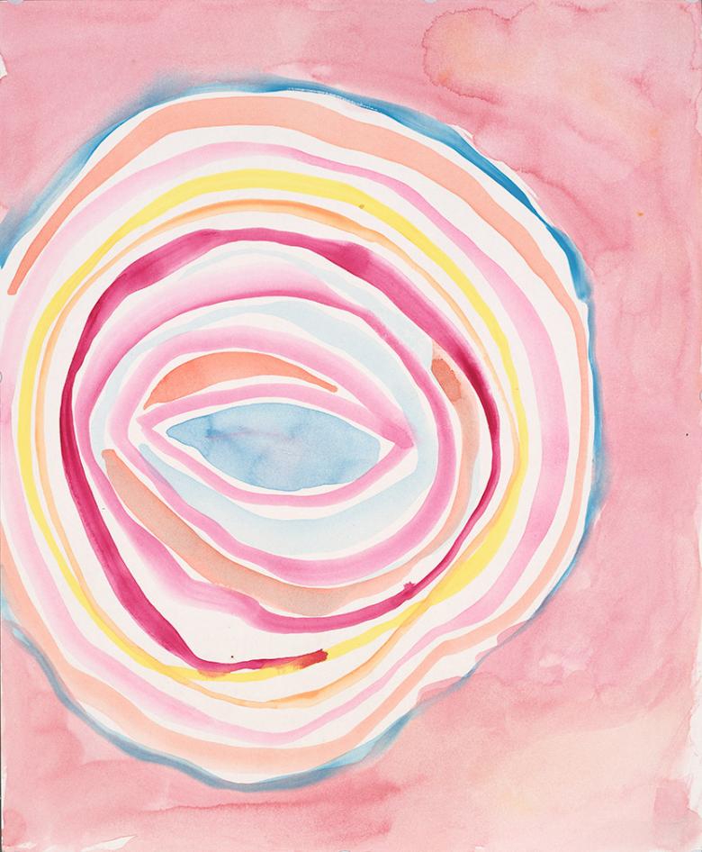 Circles. Watercolor on high quality acid-free art paper, 14x17in - 35.5x43cm. Fig. 114